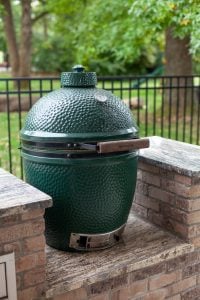 big green egg custom installation outdoor kitchen