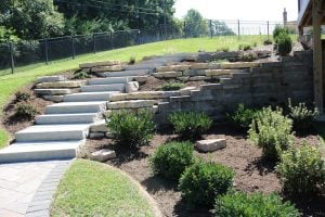 large retaining wall