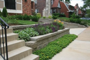 Retaining wall and raised bed combination near Maplewood in St. Louis