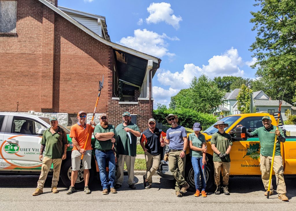 St. Louis Green Business Challenge - volunteer day Quiet Village Landscaping