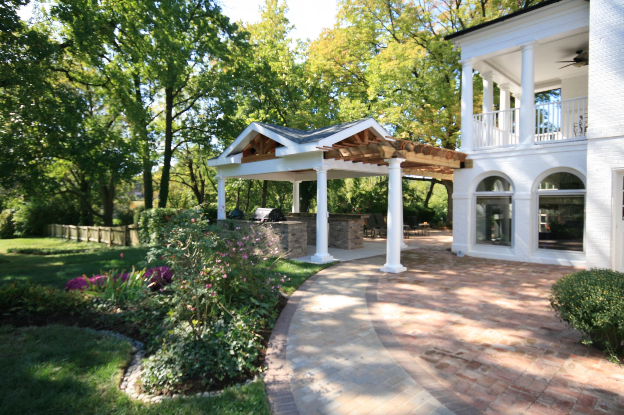 outdoor living kitchen space